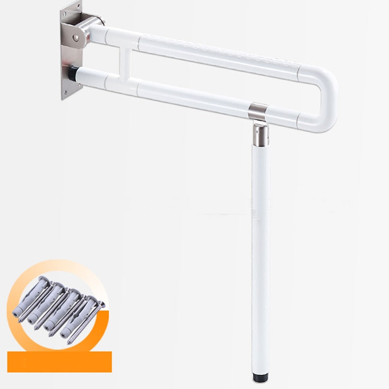 Flip Up Toilet Safety Frame Rail Shower Grab Bar for Elders Senior Kids Care, Bathroom Handrail, Folding Seat, Bath Chair