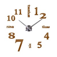 New arrival quartz diy modern clocks needle acrylic watches big  wall clock mirror sticker living room decor free shipping