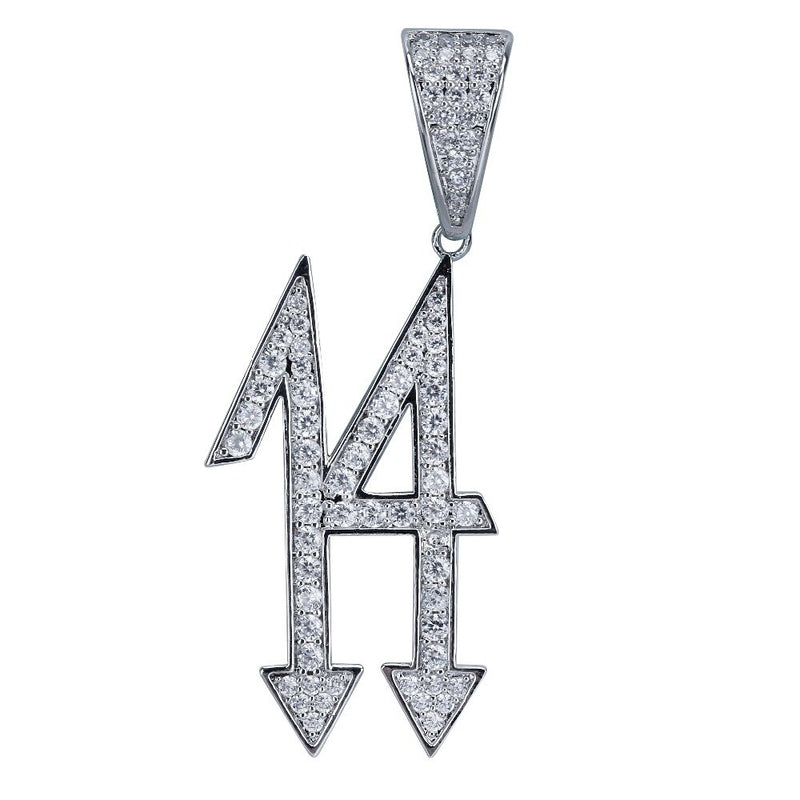 Mode 14 Buchstaben Iced Out Anhänger &amp; Halsketten Männer Frauen Zirkon Hip Hop Ketten Schmuck Gold Silber Farbe Charms für Geschenke