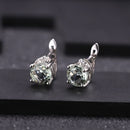 Gem's Ballet 4,08 t pendientes de prasiolita de amatista verde Natural pendientes de tuerca de plata de ley 925 para mujer joyería de regalo de San Valentín