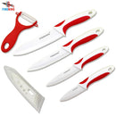 Juego de cuchillos de cocina de cerámica de calidad FINDKING, cuchillo de cerámica de 3 "4" 5 "6" pulgadas, cubiertas peladoras, juego de cuchillos de fruta, herramientas de chef