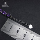 TBJ ,Romantic Shiny Bracelet with natural amethyst in 925 sterling silver gemstone jewelry for women as a birthday wedding gift
