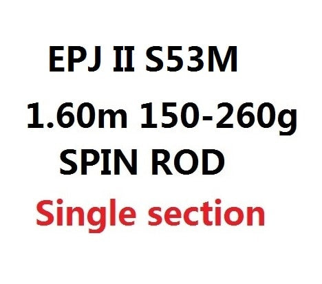 ECOODA EPJ II Full Fuji Parts Single Section 1,6 m/1,68 m/1,52 m Spinning/Casting Rod Corss Carbon Boat Rod Jigging Rod