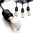 IP65 15M LED Lichterkette S14 Wasserdicht E27 Warm LED Retro Edison Filament Glühbirne Außenbereich Garten Terrasse Festliche Beleuchtung