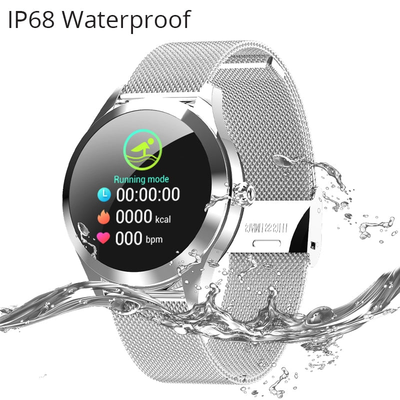 Smart Watch Women Waterproof IP68 Heart Rate Monitor Fitness Tracker Sport  Smartwatch Lovely Clock Connect For IOS Android