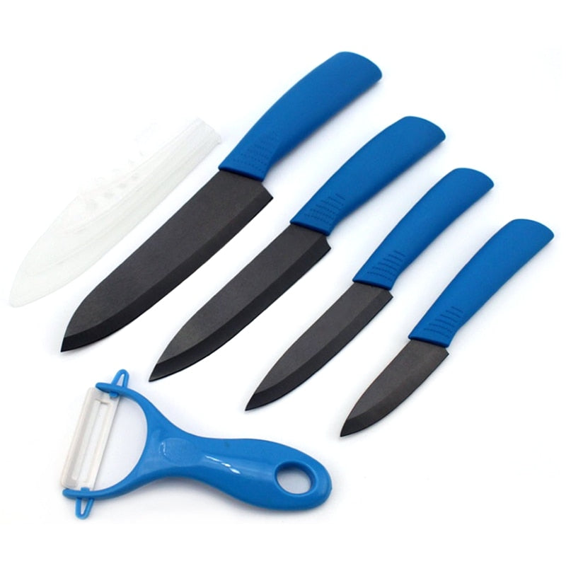 FINDKING High Quality  Zirconia Black Blade 3" 4" 5" 6" inch + Peeler + Covers Ceramic Knife Set Kitchen Professional  knife