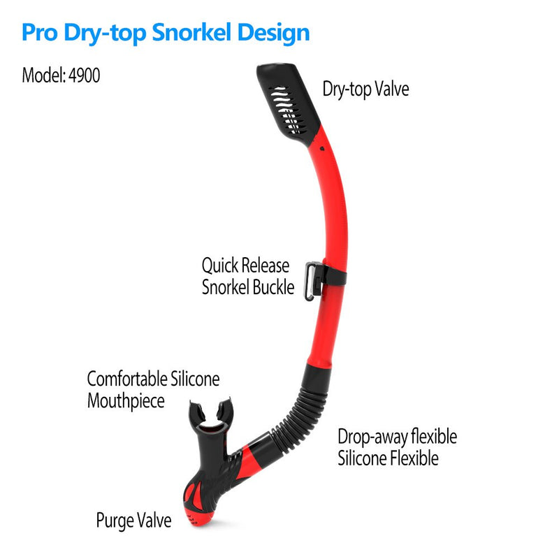 COPOZZ profesional seco Snorkel tubo de buceo tubo de aire PU tubo de silicona líquida equipo de buceo caza Snorkel para adultos