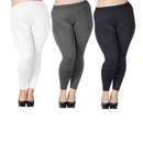 Damen Übergröße Modal Nahtlose Leggings mit Hohem Bund Volle Länge Dehnbare Basic Knöchelleggings Einfarbig Lange Leggings-Hose