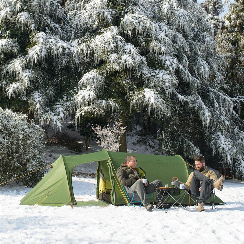 Naturehike NEU Opalus Tunnel Campingzelt 3-4 Personen Ultraleichtes Familienzelt 4 Season 15D/20D/210T Stoffzelt Camping Wandern
