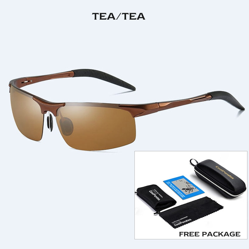 Gafas de sol polarizadas para hombre, gafas militares, gafas de sol de aluminio y magnesio, gafas de conducción HD para hombre/mujer, gafas masculinas