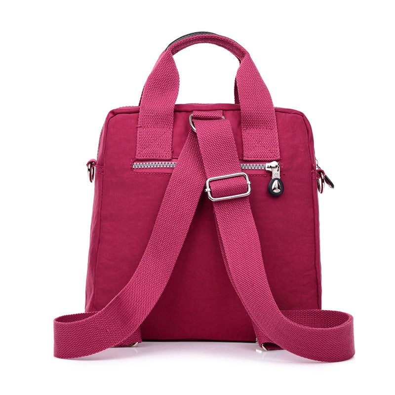 Bolso de mensajero para mujer, bandolera para mujer, bolso de mano impermeable de nailon con bolsillo y cremallera, paquete de hombro sólido, bolso de mano para mujer