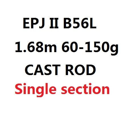 ECOODA EPJ II Full Fuji Parts Single Section 1.6m/1.68m/1.52m Spinn-/Wurfrute Corss Carbon Bootsrute Jiggingrute