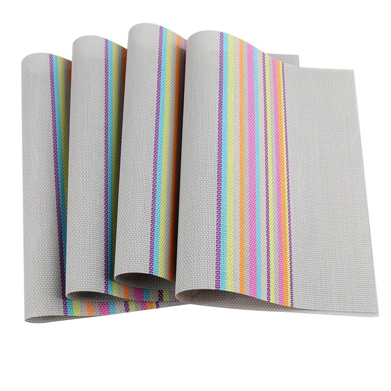Home Decorative Table Mats PVC 45x30CM Table Placement Fashion Table Placemat Stain-resistant Table Pad Place Mat Set of 4PCS