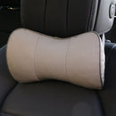 1 pc top layer leather car Headrest support neck/Auto seat safety pillow cowhide/ O SHI CAR pillow protection cervical spine