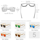 KINGSEVEN Handmade Bamboo Sunglasses Men Retro Vintage Wood Sun Glasses Women Polarized Mirror Coating Lenses Eyewear Case