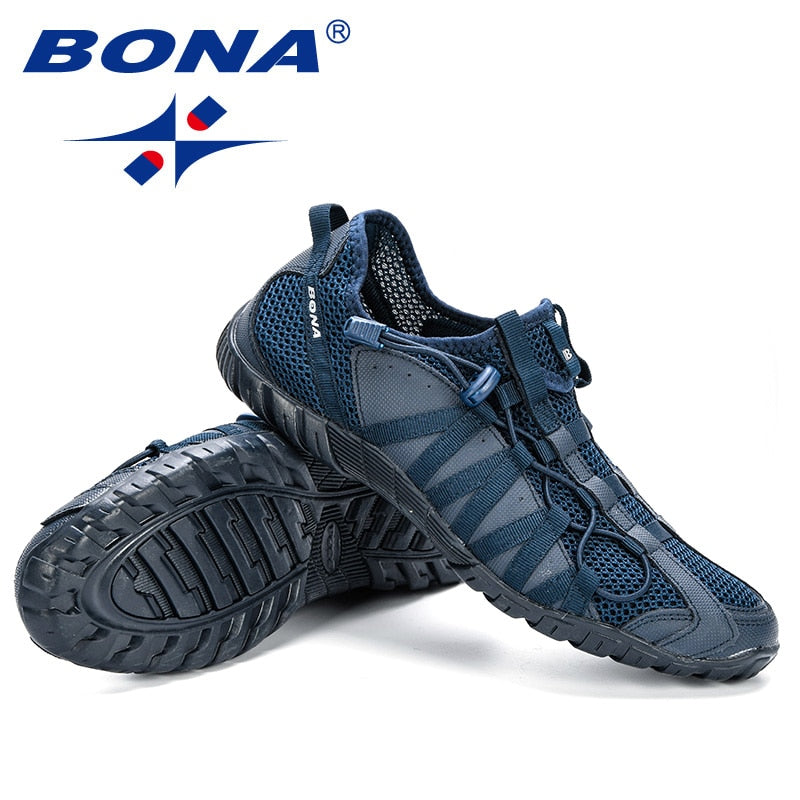 BONA, nuevos y populares Zapatos informales para hombre, ligeros, cómodos, transpirables, zapatillas para caminar, Tenis para hombre, Zapatos femeninos