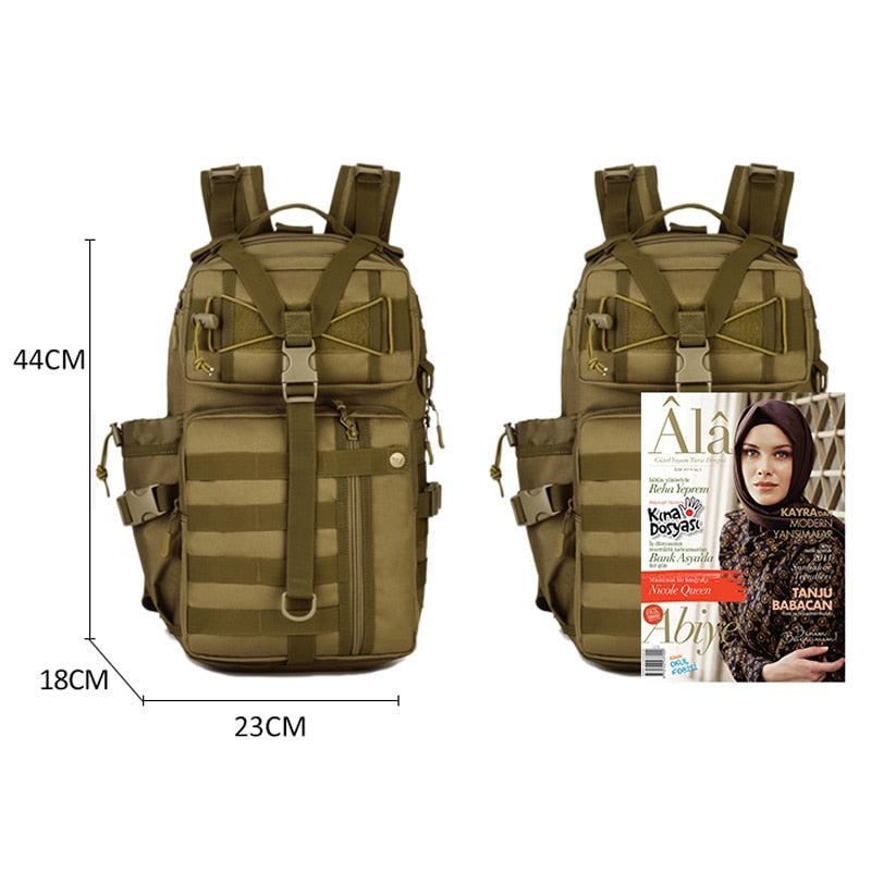 30L Men Tactical Backpack Waterproof Army Shoulder Military Rucksuck Hunting Camping Multi-purpose Molle Hiking Travel Bag XA39D