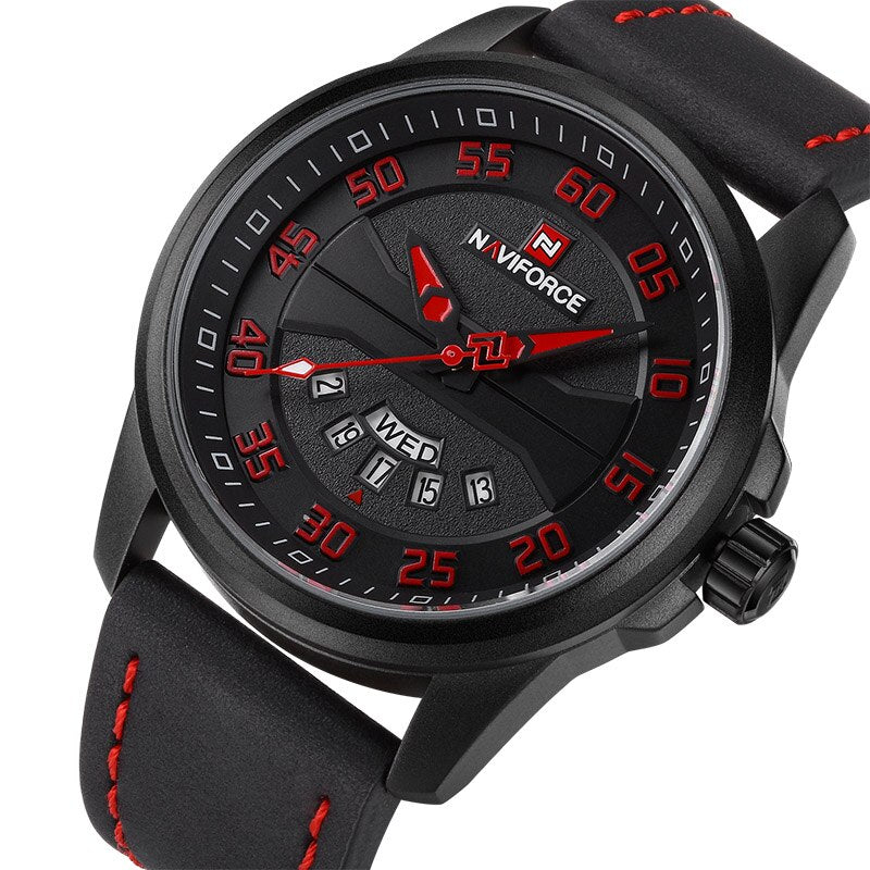 Nueva marca de lujo NAVIFORCE, relojes deportivos de moda para hombre, reloj de cuarzo para hombre, reloj de pulsera militar del ejército de cuero para hombre, reloj masculino