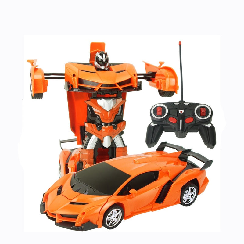 2In1 RC Car Sports Car Transformation Robots Models Remote Control Deformation Car RC fighting toy KidsChildren's Birthday GiFT