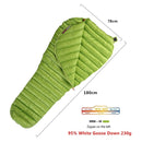 AEGISMAX Outdoor Camping  Ultralight 95% Goose Down Mummy  Sleeping Bag Three-Season Down Sleeping Bag