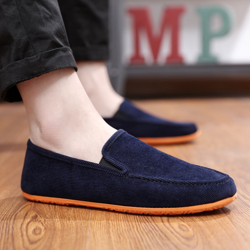 New Canvas Shoes for Men Breathable Footwear Men Casual Shoes Loafers Big Size Outdoor Walking Dring Shoes Red Men&