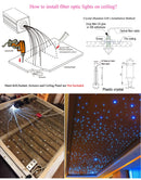 16W RGB Fiber Optic Star Light Ceiling Kit LED Lights Engine RF Touch Control 2m 3m 4m Optical Fiber Cable
