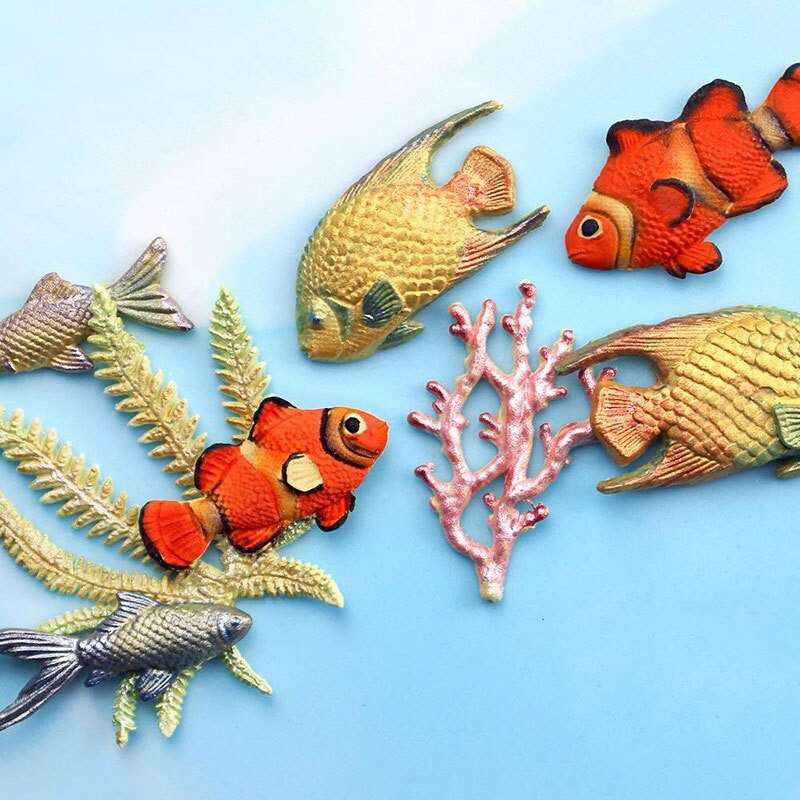 Molde de silicona para algas y peces de Coral marino en 3D