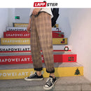 LAPPSTER Streetwear Yellow Plaid Pants Men Joggers 2021 Man Casual Straight Harem Pants Men Korean Hip Hop Track Pants Plus Size