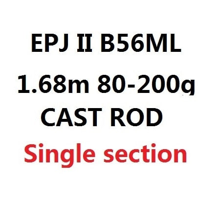 ECOODA EPJ II Full Fuji Parts Single Section 1,6 m/1,68 m/1,52 m Spinning/Casting Rod Corss Carbon Boat Rod Jigging Rod