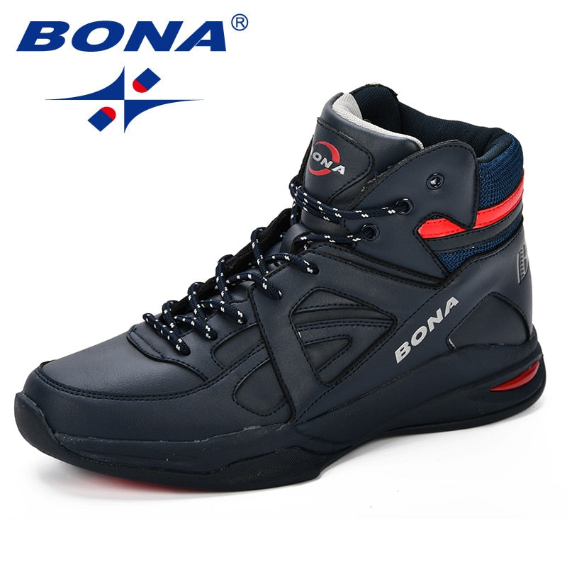 BONA Baskets Homme, zapatos de baloncesto para hombre, zapatos de hombre con división de vaca, zapatos deportivos altos planos para exteriores, Zapatillas para hombre, Zapatillas cómodas