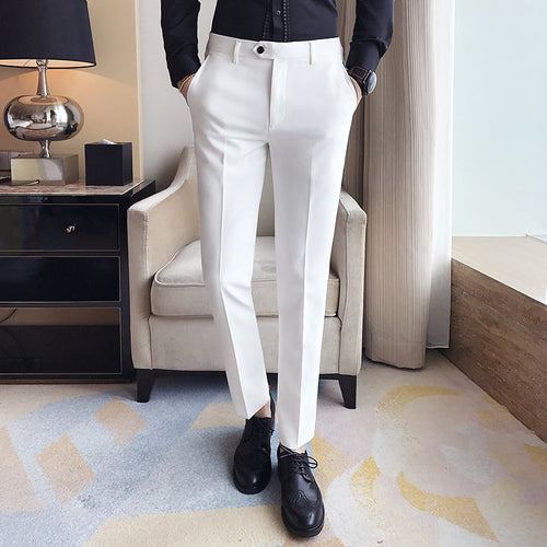 The Boardroom Trouser | Slim-Fit Business Dress Pant — Four-Season Stretch Wool Blend