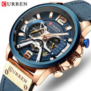 CURREN Luxury Brand Men Analog Leather Sports Watches Men&