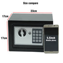 Digital Safe Box Small Household Mini Steel Safes Money Bank Safety Security Box Keep Cash Jewelry Or Document Securely With Key