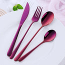 Stainless Steel Dinnerware 24 pcs Black Cutlery Set Fork Spoon Knife Set Western Tableware Party Table Utensils Home