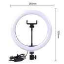 Videoleuchte Dimmbares LED-Selfie-Ringlicht USB-Ringlampe Fotolicht mit Telefonhalter 2M-Stativ für Make-up Youtube