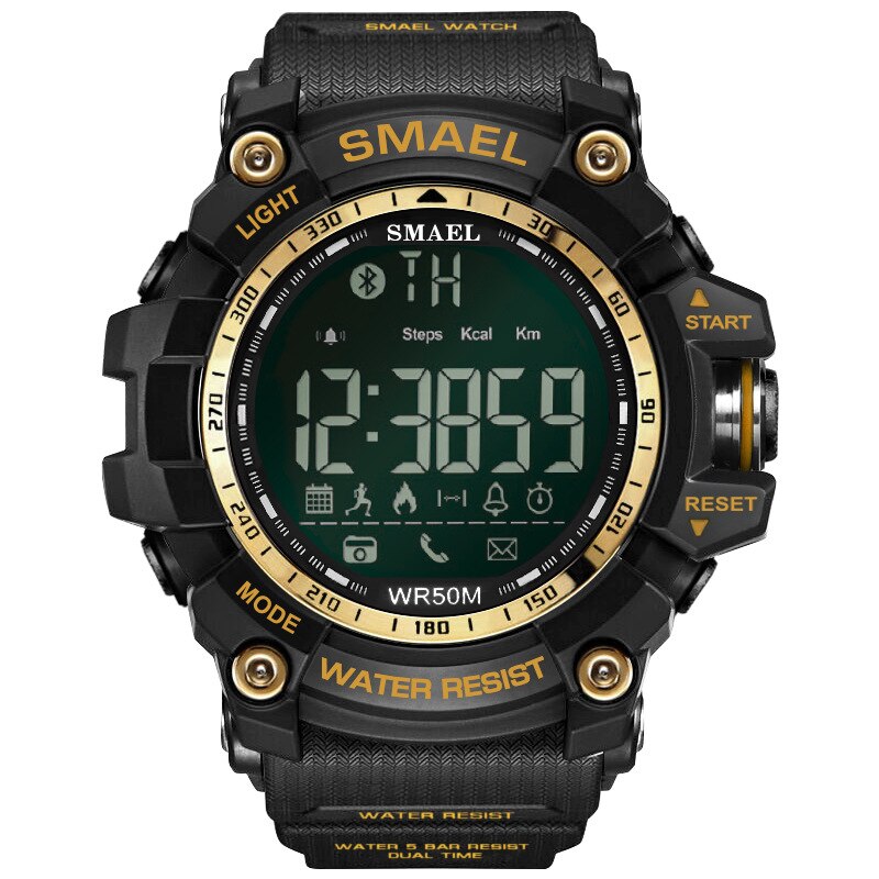 SMAEL Herren Chronograph Uhren Sport Männliche Uhr Stop Armee Militäruhr Herren Multifunktions Wasserdichte LED Digitaluhr für Herren