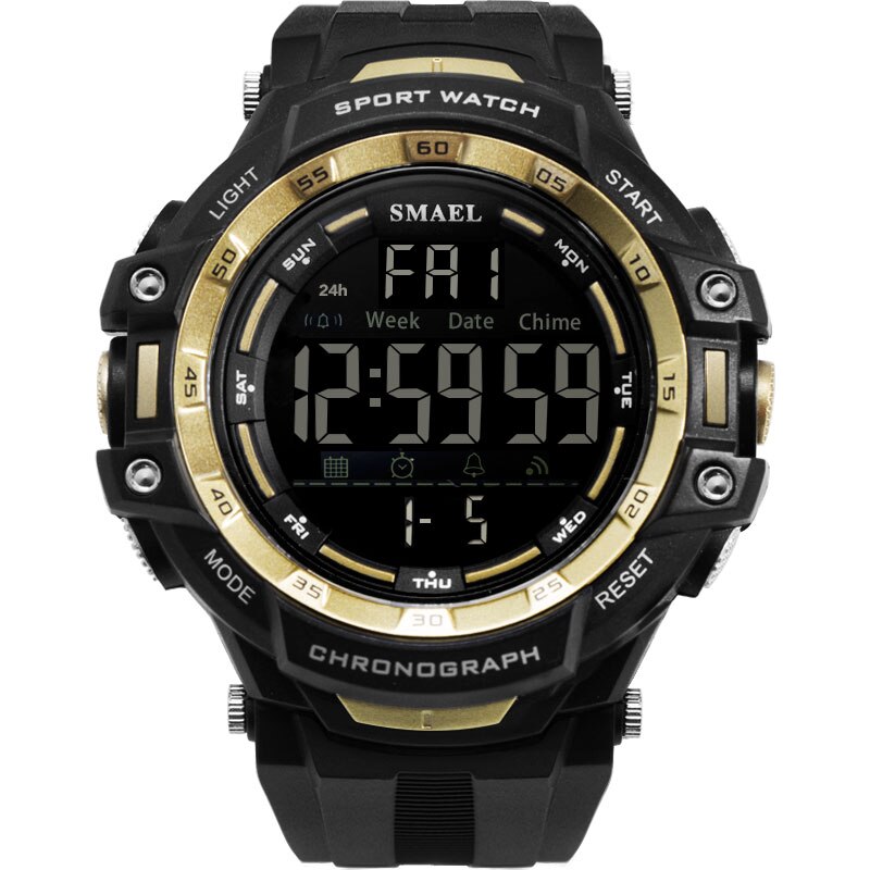 Relojes para hombre Luz LED digital Reloj SMAEL Shock Montre Relojes militares para hombre Marca superior de lujo 1350 Relojes de pulsera digitales Deportes