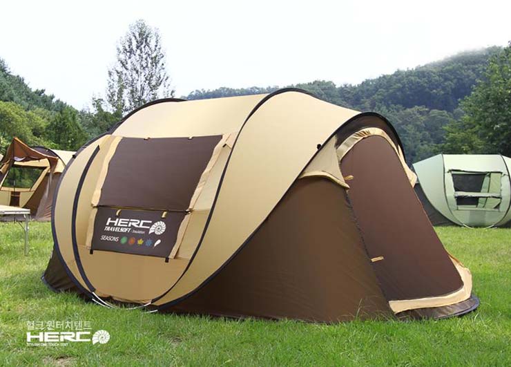 2020 New Arrival 3-4 Person Ulttralarge Automatic Windproof Pop Up Fast Opening Camping Tent Large Gazebo Beach Tent