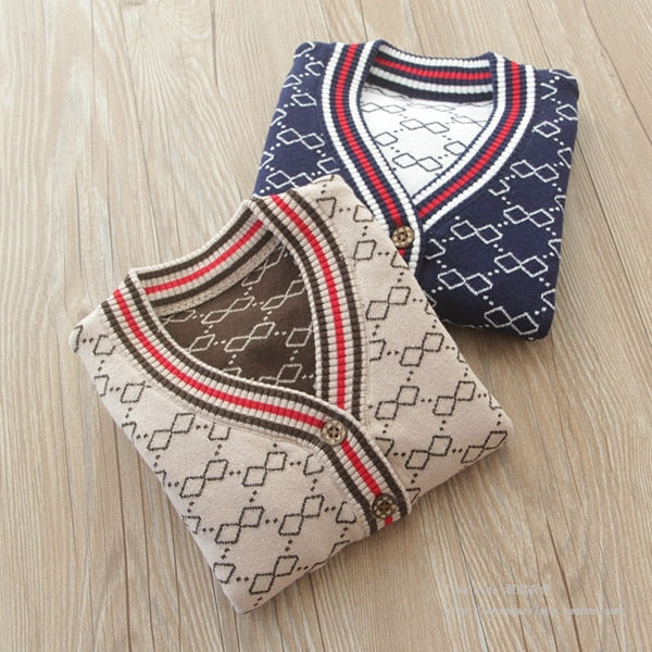 Children&#39;s sweater boys and girls sweater coat children&#39;s double layer thickened sweater