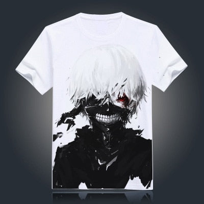 Tokyo Ghoul T-shirt New Japan Anime Ken Kaneki Cosplay Costume Comfortable Breathable Milk Fiber T Shirt For Men Women Tops Tees