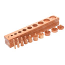 Montessori Knobbled Cylinders Block Sockets Sensorial Materials for Kids Visual Sense Experience Wooden Educational Equipment