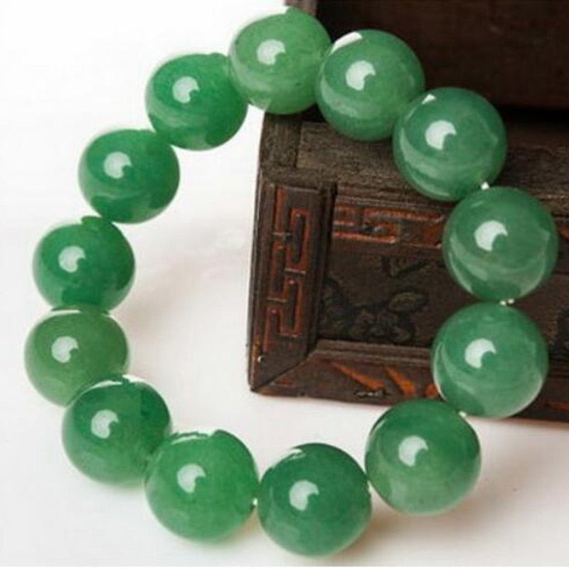 Natural Dongling Jade Bracelet Jade Porn Couple Bracelet Jade Bracelet Crystal Bracelet Green Jade Bead Bracelet for Men and Wom