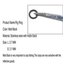 50 PCS Round Rig Rings  Matt Black 3.1mm 3.7mm  Non Reflective Carp Fishing Terminal Tackle Carp Fishing Rig Making Material