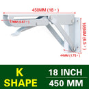 NAIERDI, 2 uds., soporte de ángulo plegable, estante triangular de 8-20 pulgadas, soporte pesado, banco ajustable montado en la pared, ferretería para muebles