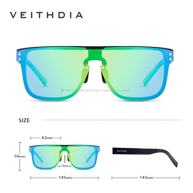 VEITHDIA Men Sunglasses Brand Fashion Retro Aluminum Polarized UV400 Lens Vintage Eyewear Accessories Sun Glasses For Male V6881