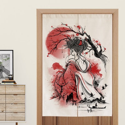 Japanese Style door curtain feng shui bedroom fabric screen bathroom toilet dressing fitting room restaurant decorative curtain