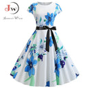 Pumpkin Print Halloween Women 2022 Summer O Neck Short Sleeve Party Robe Femme Elegant Vintage Dresses