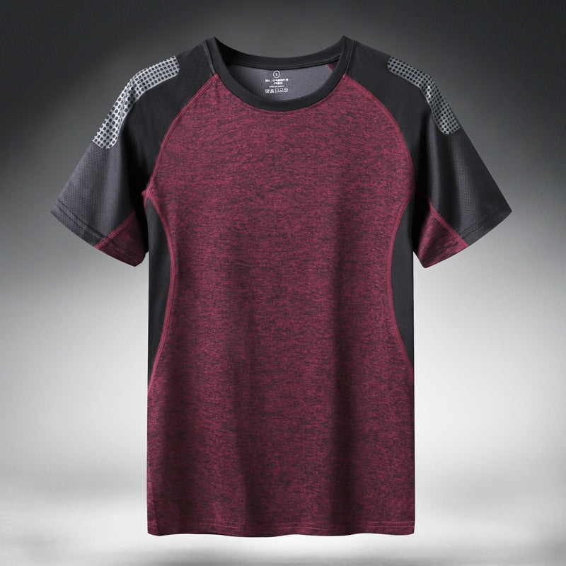 Quick Dry Sport T Shirt Men 2023 Short Sleeves Summer Casual Cotton Plus Asian Size M-5XL 6XL 7XL Top Tees GYM Tshirt Clothes