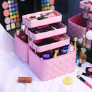 Makeup Bag High Quality Lovely Cosmetic Box Women casual Folding Layers Professional Travel Storage Case Large Capacity Suitcase