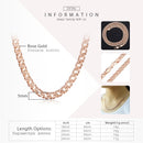 Trendsmax Necklaces for Women Men 585 Rose Gold Venitian Curb Link Chain Necklace 45cm 55cm 60cm Fashion Jewelry KGN453
